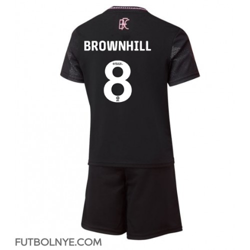 Camiseta Burnley Josh Brownhill #8 Visitante Equipación para niños 2024-25 manga corta (+ pantalones cortos)